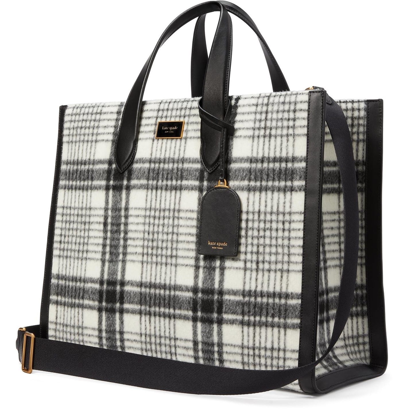 Checkered creme tote top TWENTYFOUR