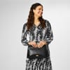 Leather Filigree Embossed Clutch Bag