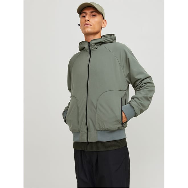 Zip Neck Relaxed Fit Bomber Jacket