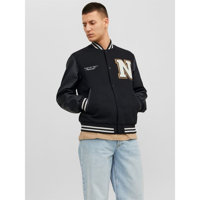 College Wool Blend Bomber Jacket