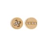 Cubic Zirconia Engraved Stud Earrings