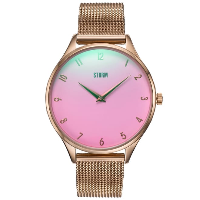 Rose Gold Pink Stainless Steel Fashion Watch