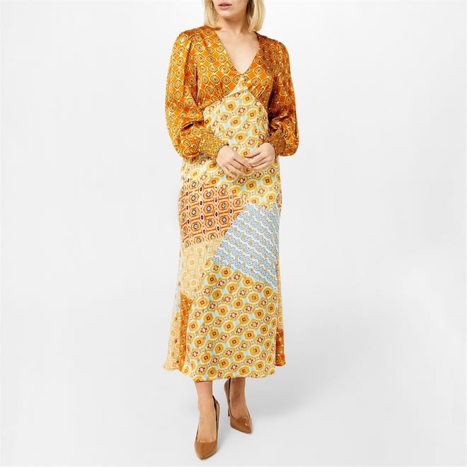 Louella V-Neck Midi Wrap Dress