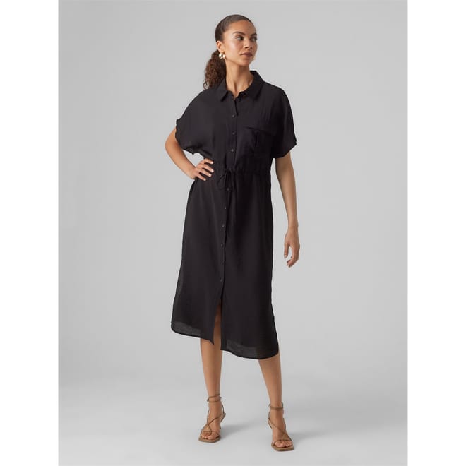 Iris Collared Neck Midi Shirtdress