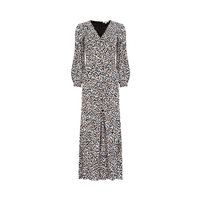 Heart V-Neck Midi A-Line Dress