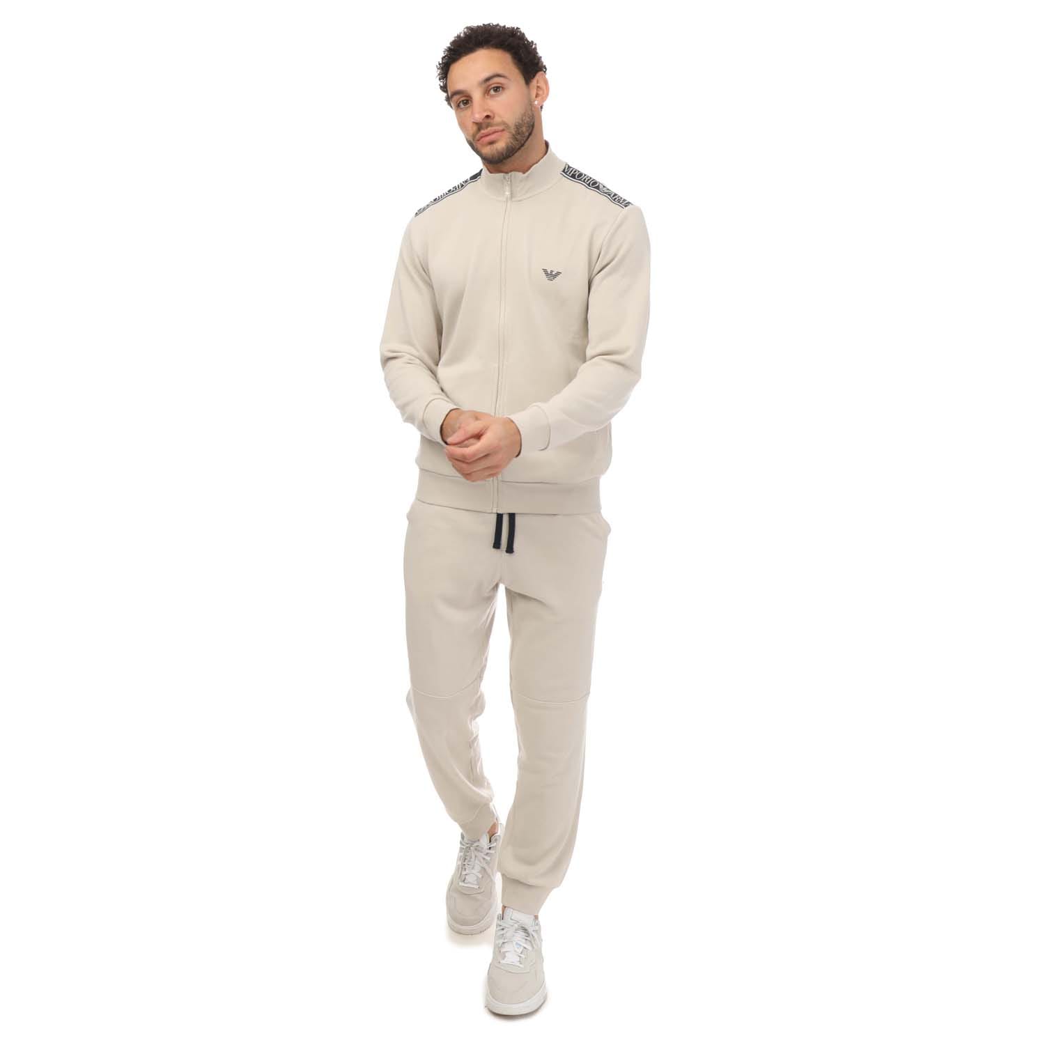 White Emporio Armani Loungewear Logo Tape Tracksuit Get The Label