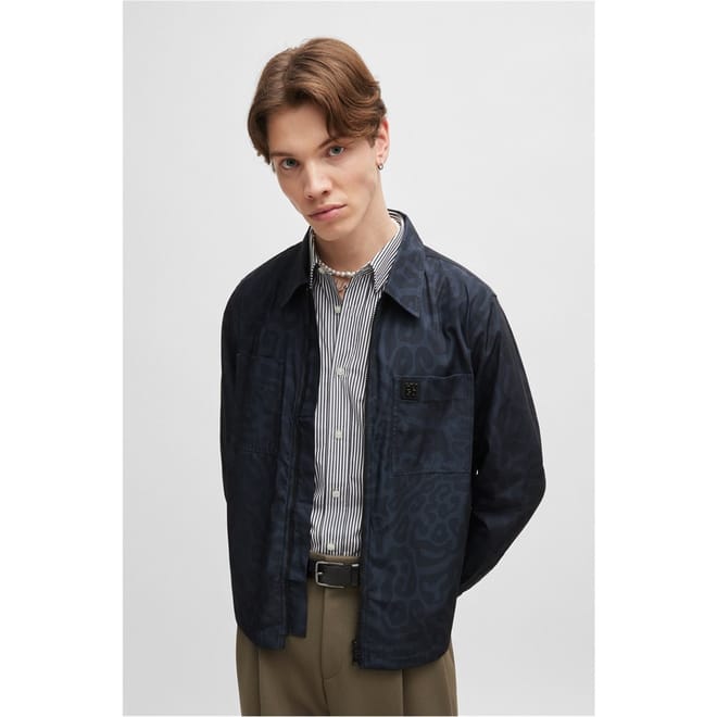 Collared Neck Regular Fit Shirt Jacket