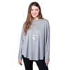 Boat Neck Relaxed Fit Long Sleeve Blouse