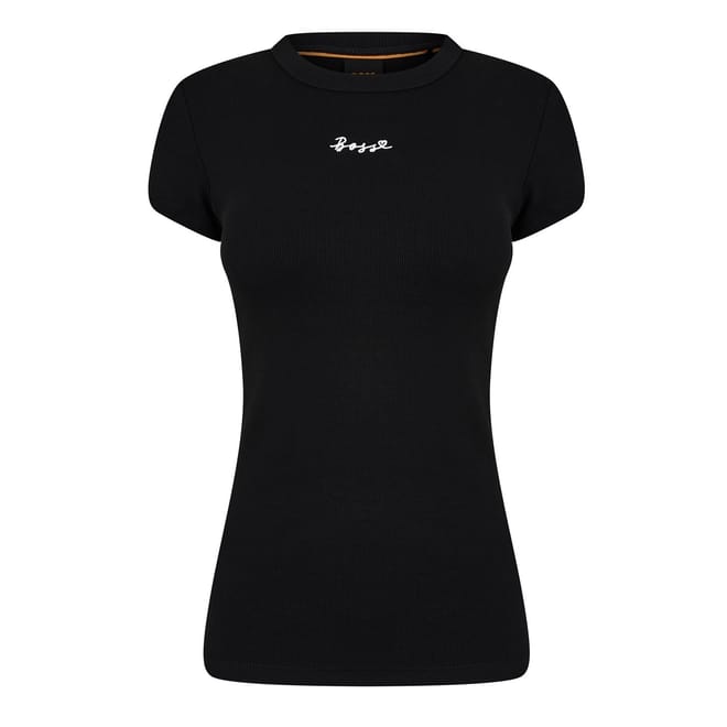 Cropped Crew Neck Slim Fit T-Shirt