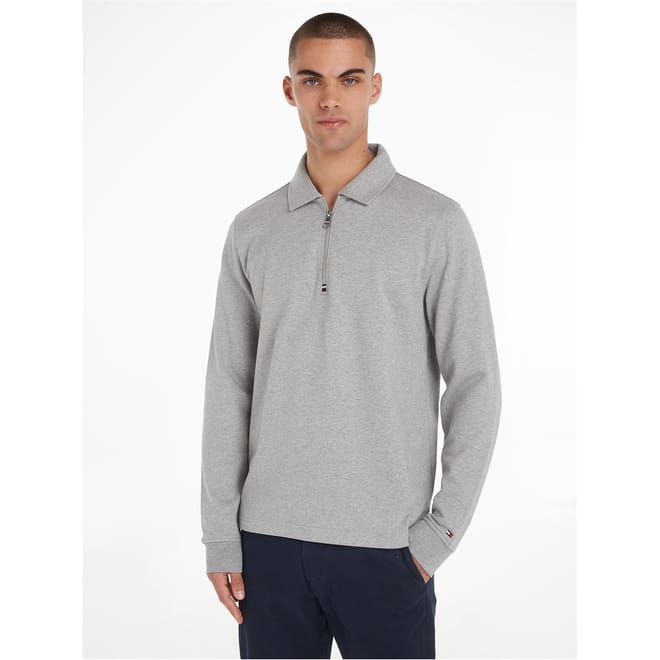 Terry Zip Neck Regular Fit Sweatshirt