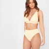 Textured High Waist Bikini Bottoms