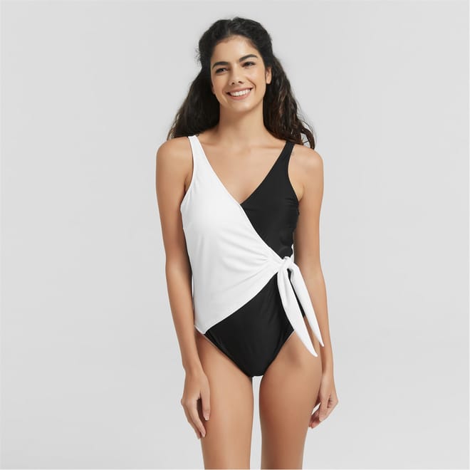 Wrap Front Swimsuit.