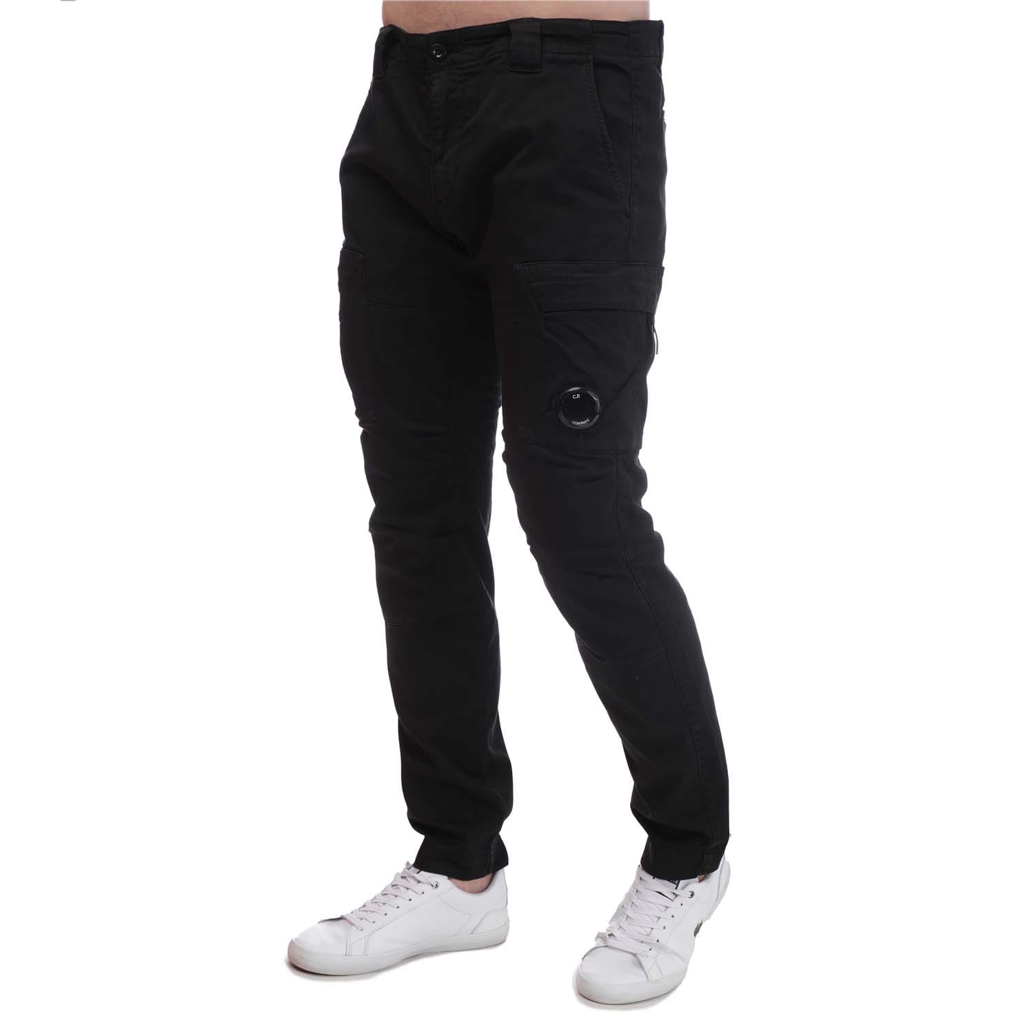 C.p. Company, Slim-fit Trousers, male, Black, S, Black Cargo Trousers Regular Fit