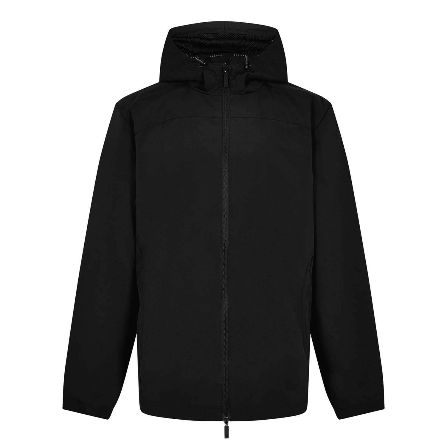 Black Castore Collared Midaxi Windbreaker Jacket - Get The Label