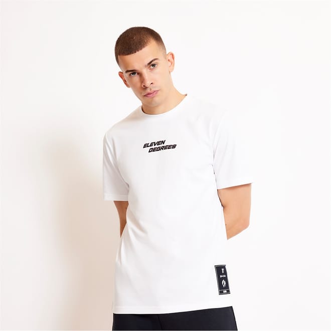 Circle Graphic T-Shirt   White   Scarlet
