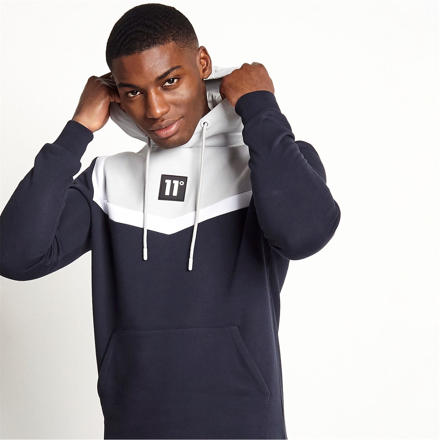 Blue 11 Degrees Cut And Sew Hooded Sweatshirt Get The Label