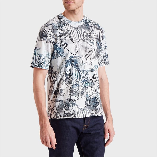 Full Zebra Regular Fit Crew Neck T-Shirt