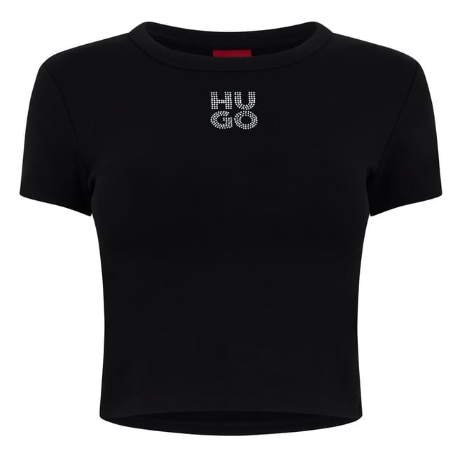 Cropped Crew Neck Slim Fit T-Shirt