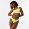 Asymmetric Crinkle Bikini Top
