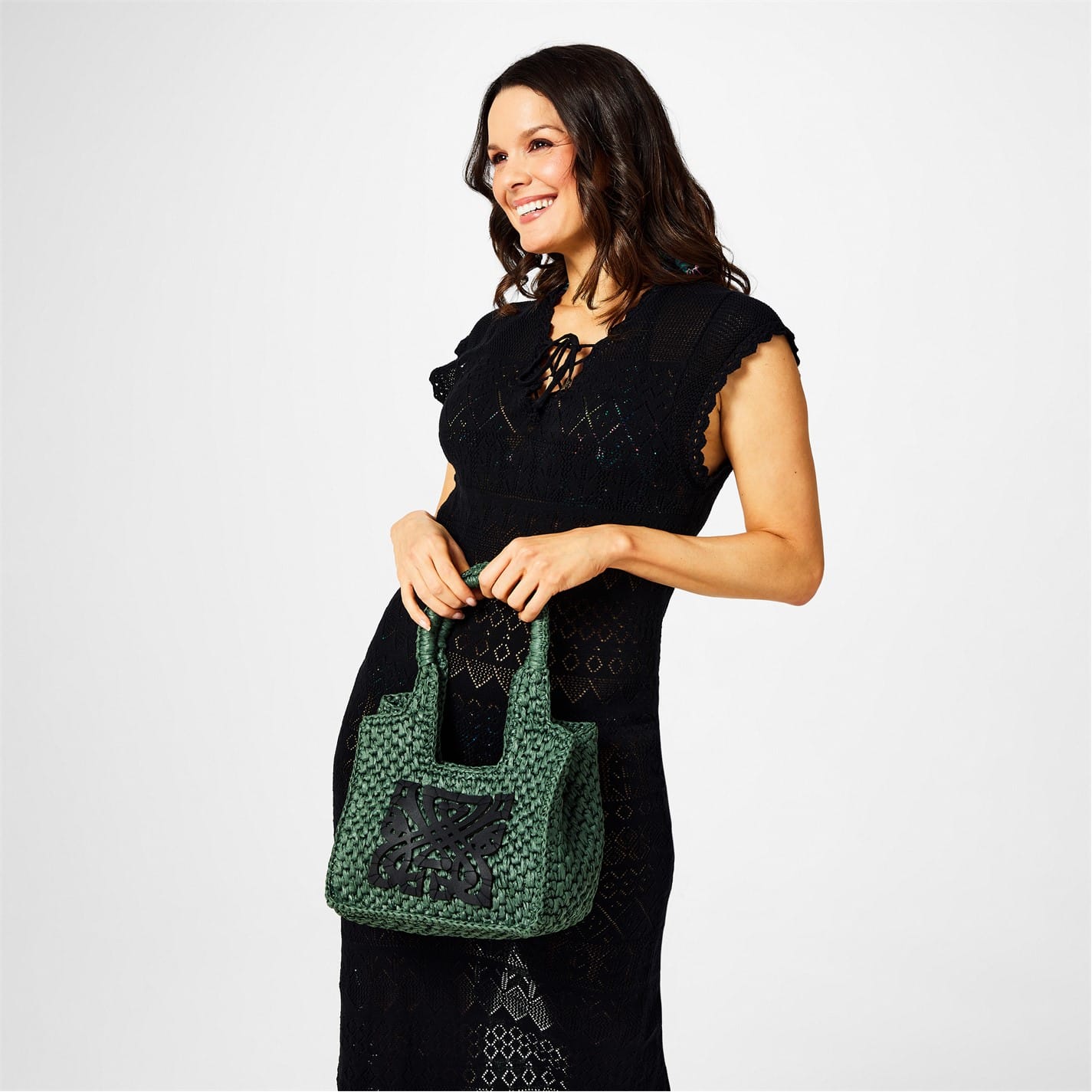 Green Biba Logo Mini Tote Bag Get The Label