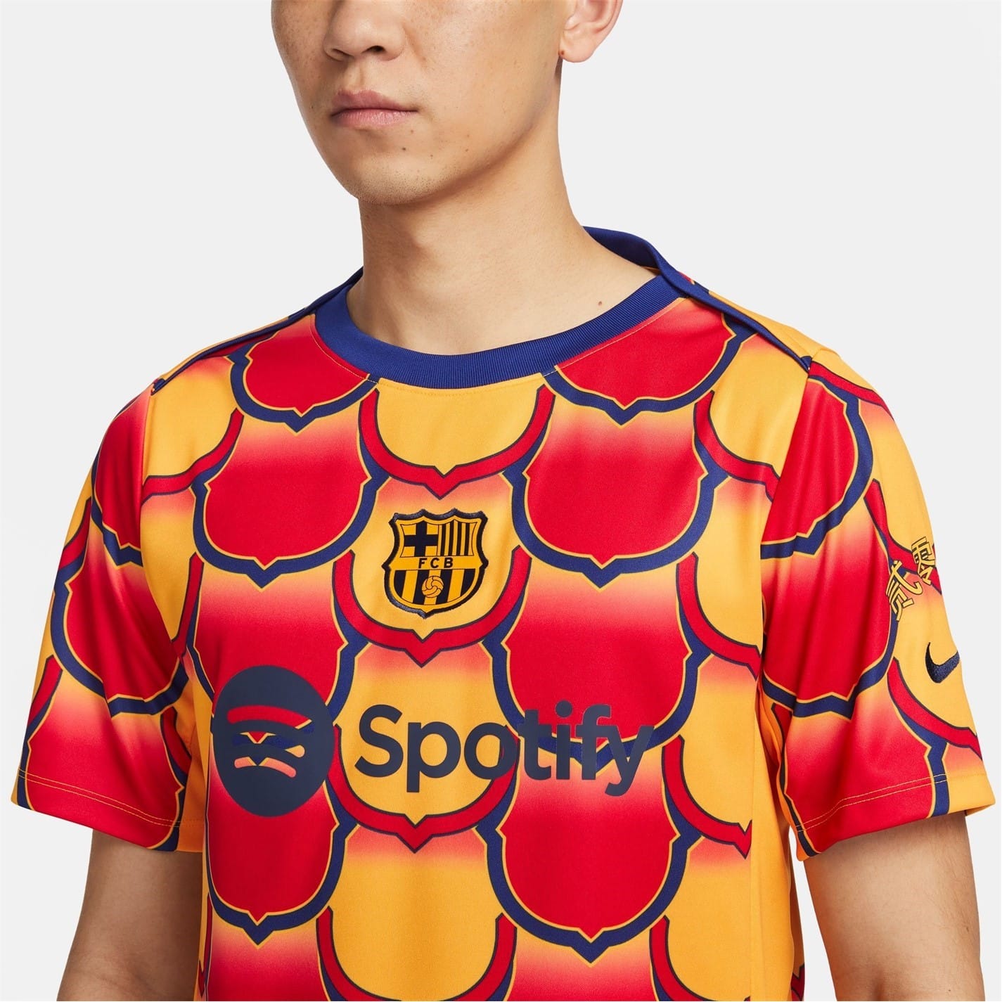 Yellow Nike Fc Barcelona Chinese New Year Pre Match Shirt