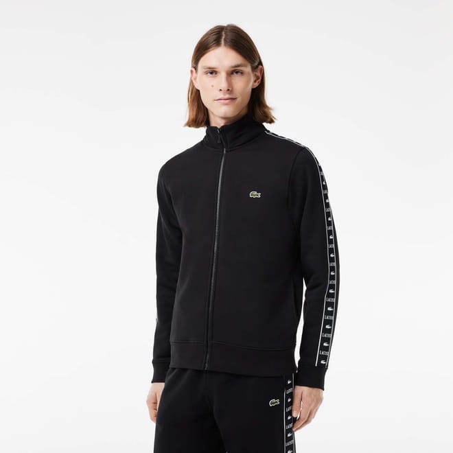 Logo Stripe Zip-Up Sweatshirt