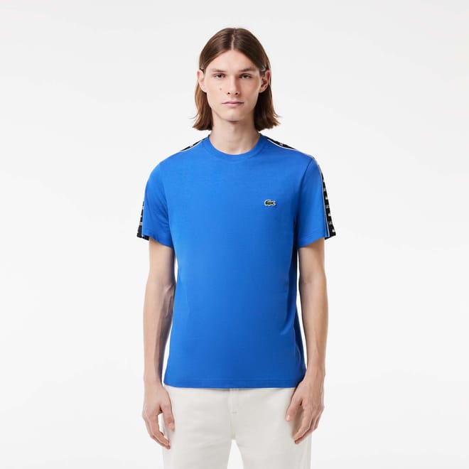 Cotton Jersey Logo Stripe T-Shirt