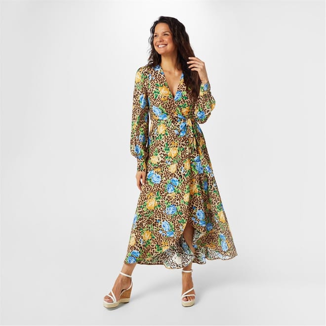 Printed Wrap Dress