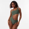 One Shoulder Cut Out Swimsuit