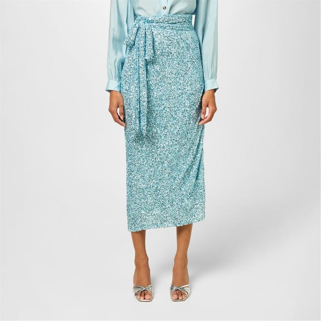 Blue Sequin Jaspre Skirt