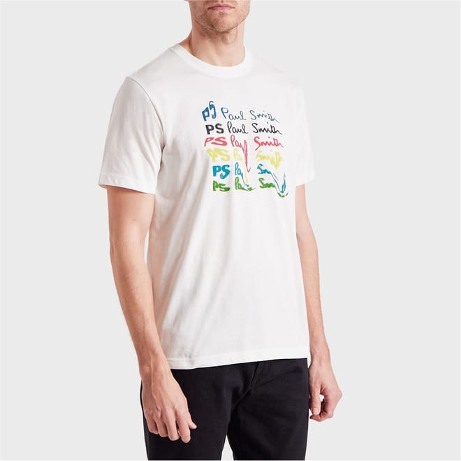 Ps Logo Crew Neck Regular Fit T-Shirt