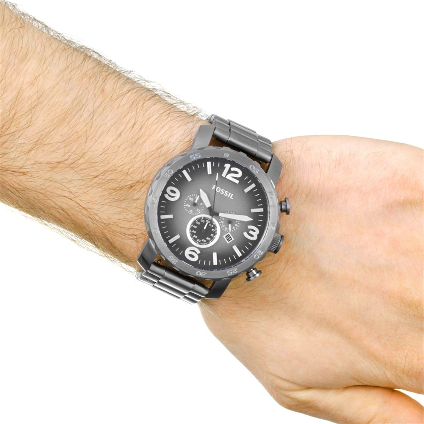 Black Fossil Nate Chronograph Grey Watch Jr1437 Get The Label