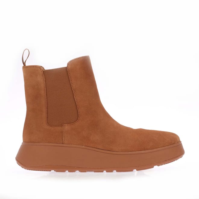 F-Mode Suede Flatform Chelsea Boots