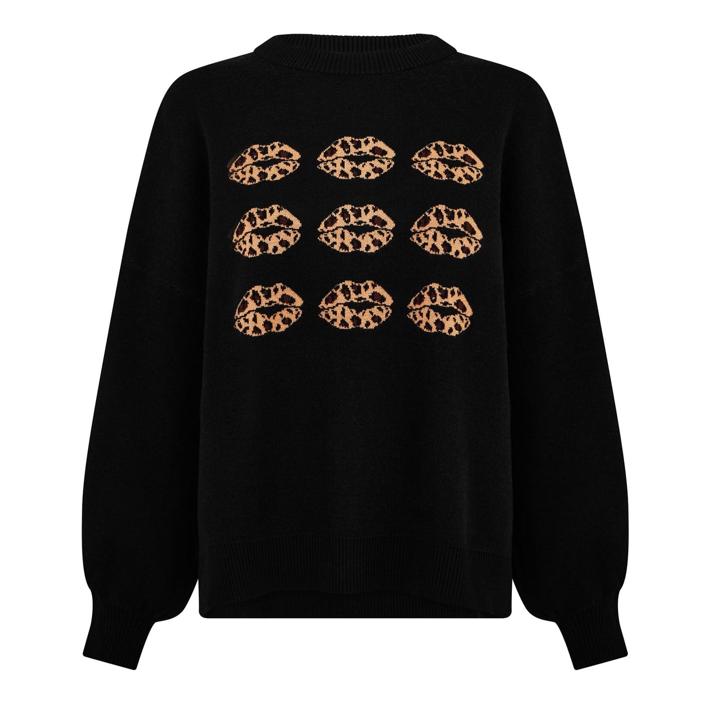 Black Never Fully Dressed Leopard Lips Copenhagen Jumper Get The Label