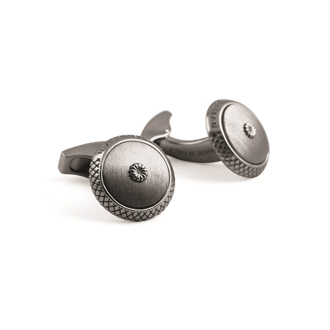 Signature Satin Chrysanthemum Cufflinks