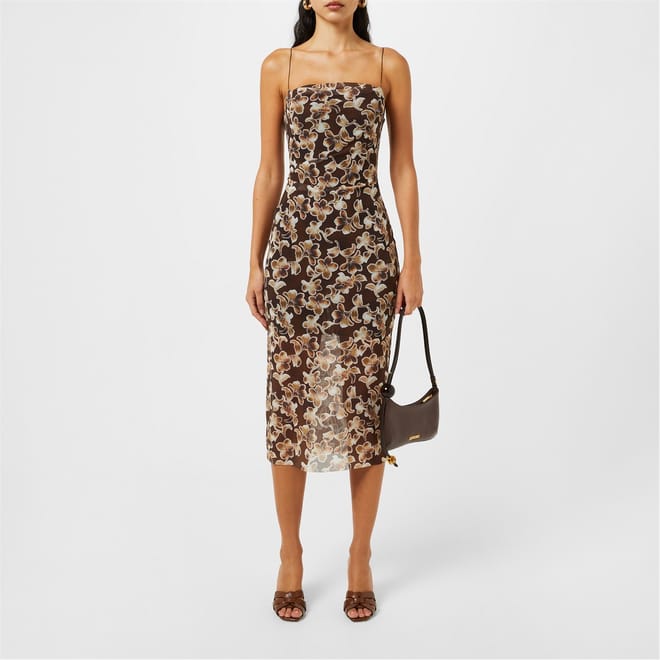 Bec Herlani Square Neck Midi Slip Dress