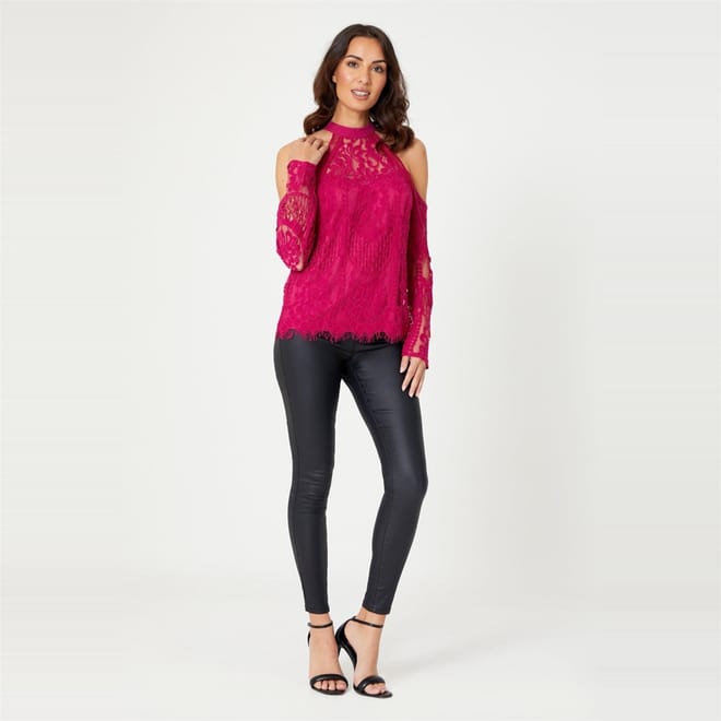 Lace Cold Shoulder Tunic