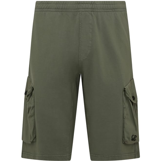Cotton Fleece Cargo Shorts