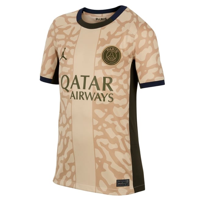 Paris Saint Germain X Jordan Fourth Vapor Match Shirt 2023 2024 Juniors