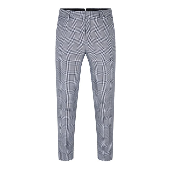 Slim Fit Grey Check Suit Trousers