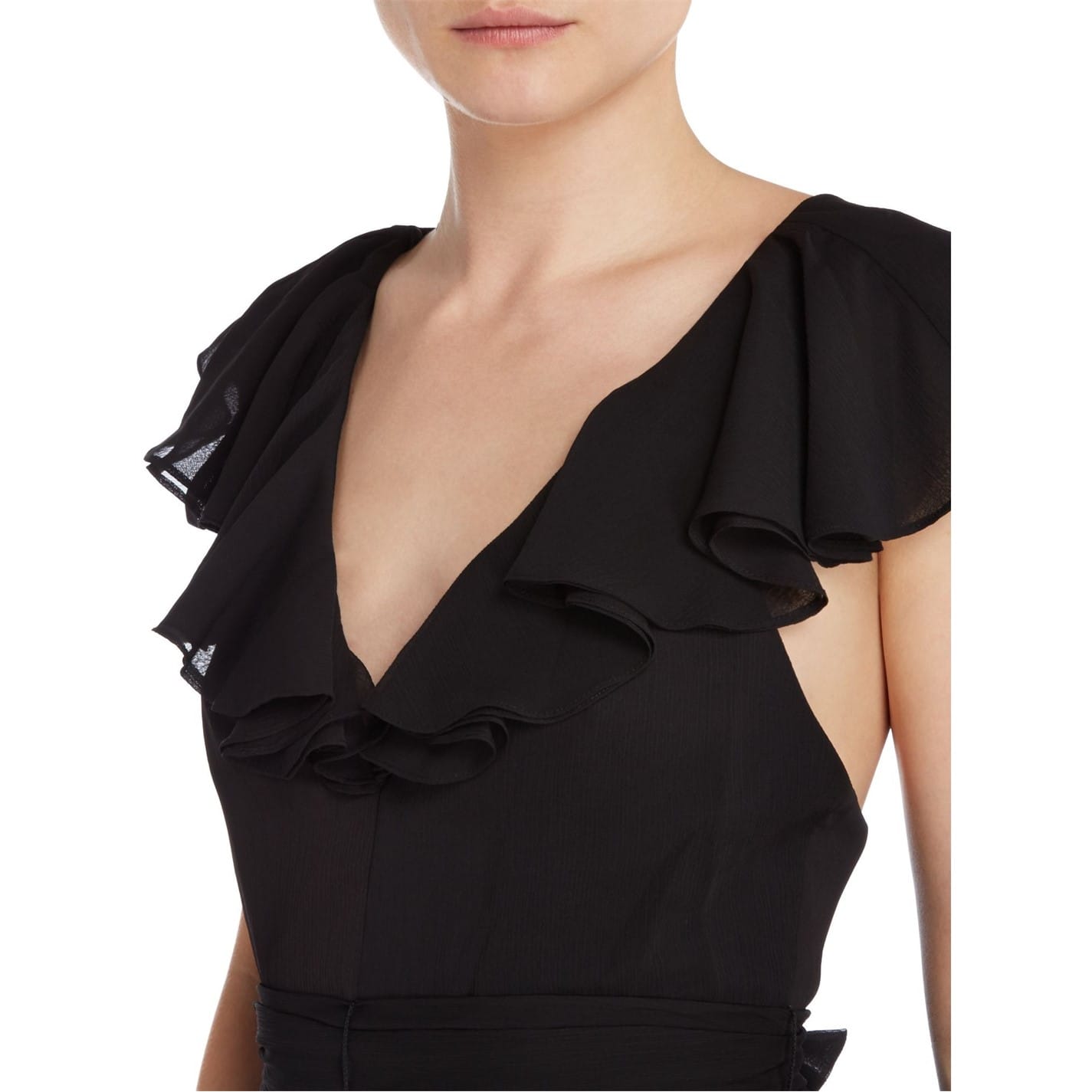 Black Jill Jill Stuart Sleeved Dress With Ruffles Get The Label