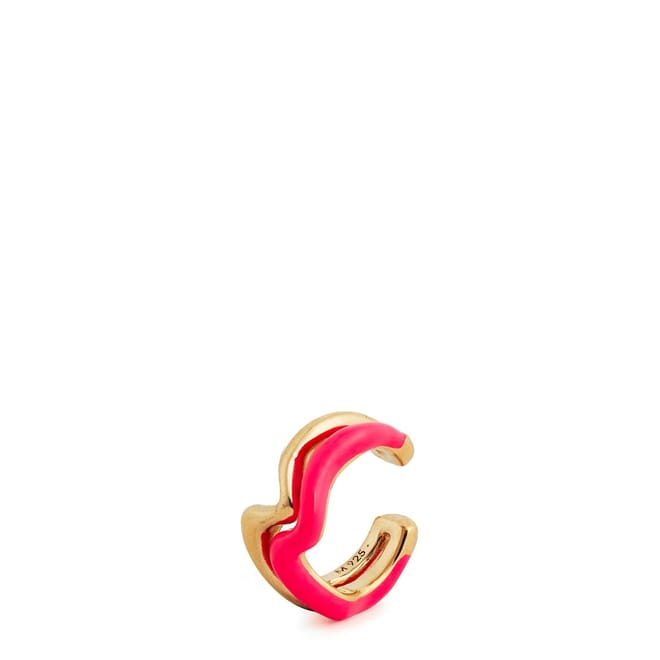 Enamel Squiggle Curve Ear Cuffs