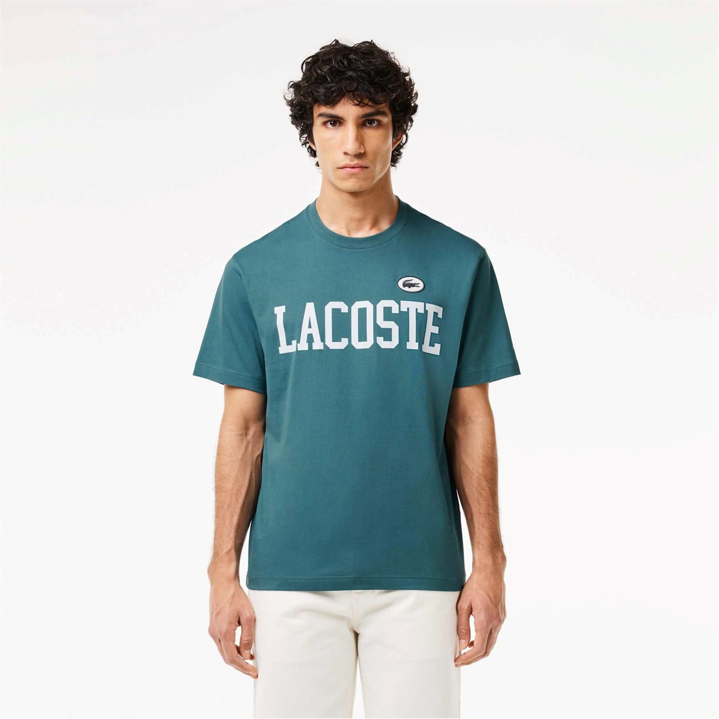 Green Lacoste Print T Shirt Get The Label