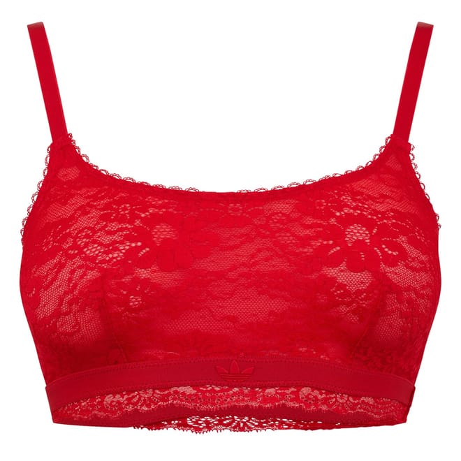 Lace Bralette With Rubber Sealed Logo Front
