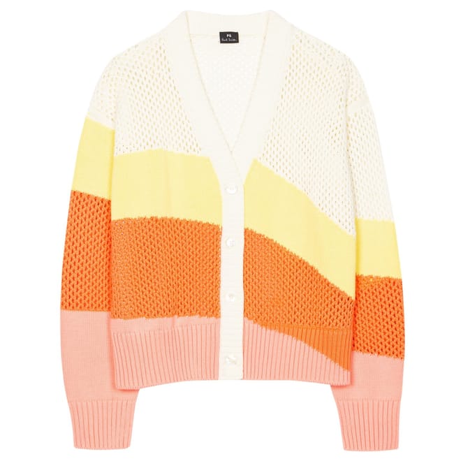 Stripe V Neck Relaxed Fit Sweater