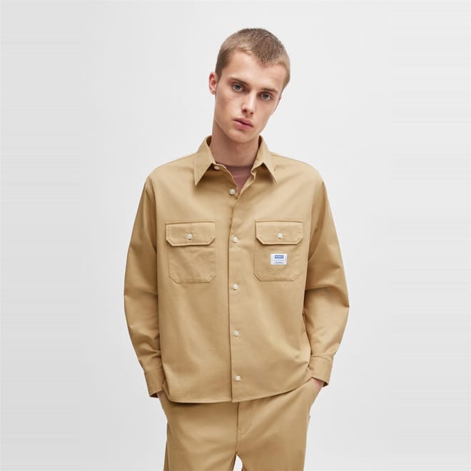 Collared Neck Regular Fit Shirt Jacket