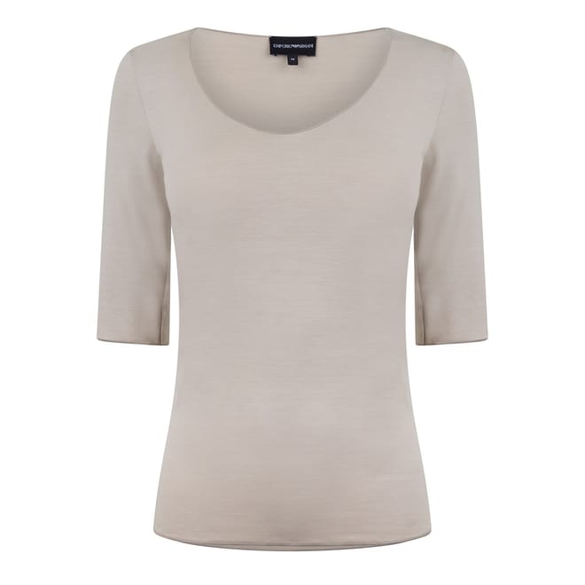 Scoop Neck Slim Fit Short Sleeve T-Shirt