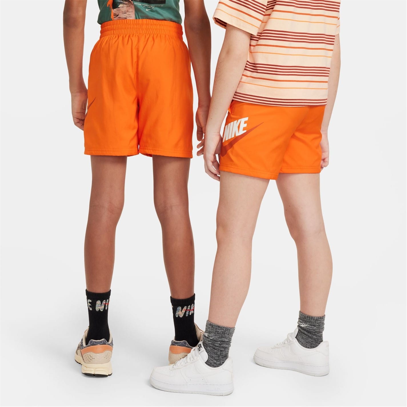 Nike woven logo shorts orange hotsell