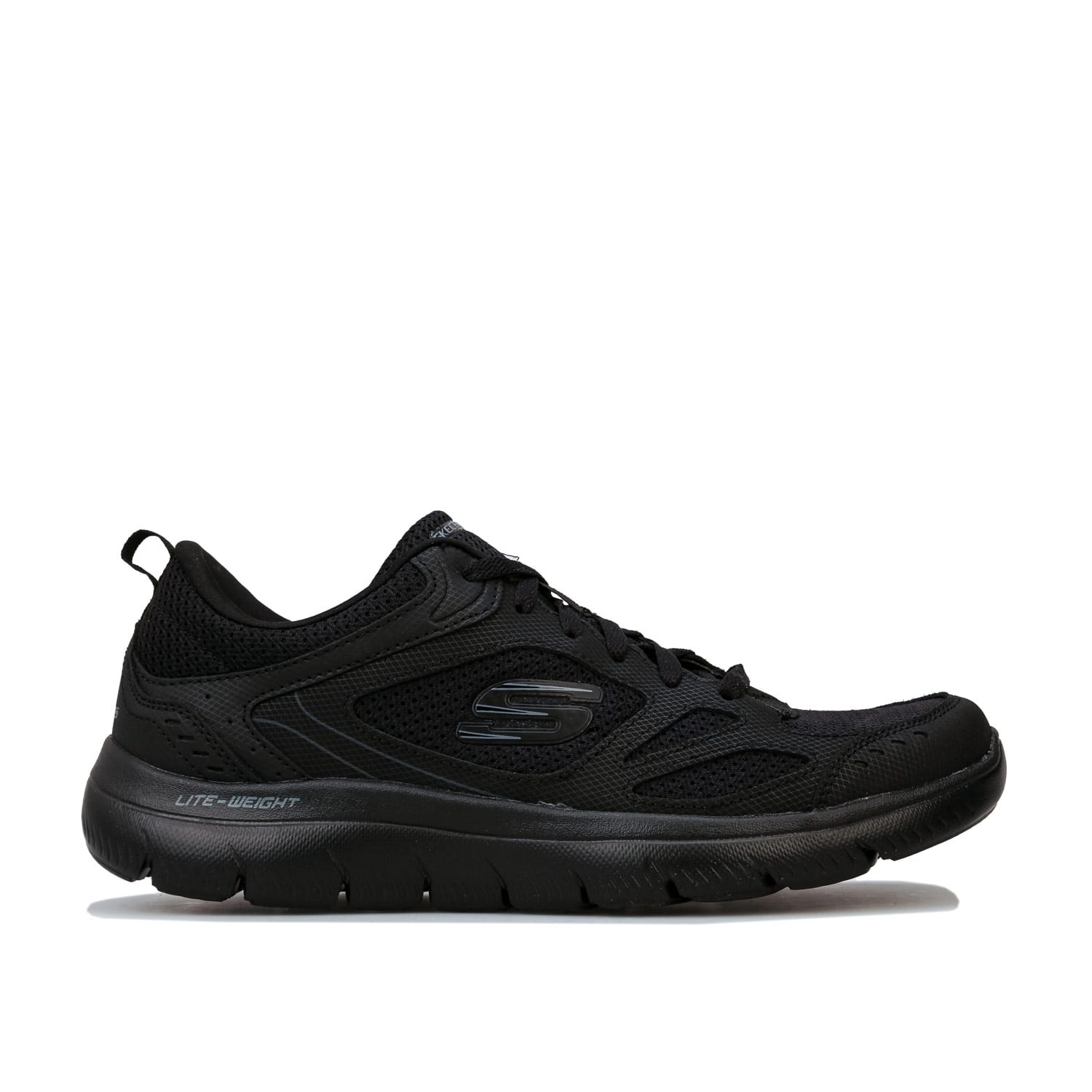 Skechers Men's Summits South Rim Mens Sports Shoes - Black Leather - Size: 7