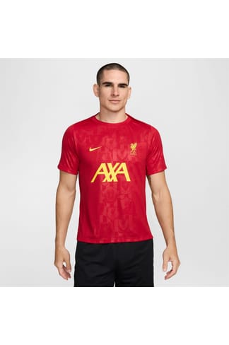 Red Nike Liverpool Academy Pro Pre Match Shirt 2024 2025 Adults